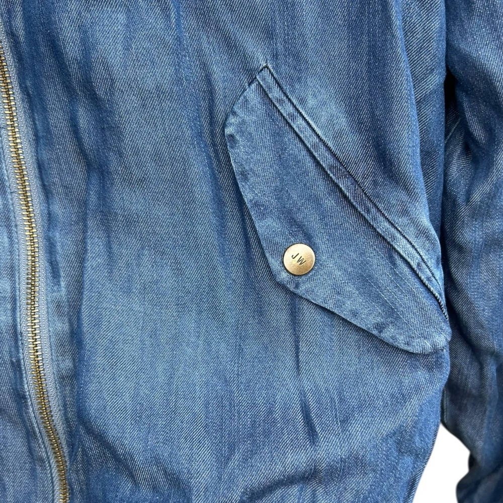 Johnny Was Yucca Bomber Jacket Denim Embroidered‎ Western - Picture 3 of 8